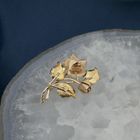 Image 8 of Two-tone gold rose brooch