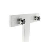Image 4 of White gold stud earrings with black diamond | 1.00 ct.