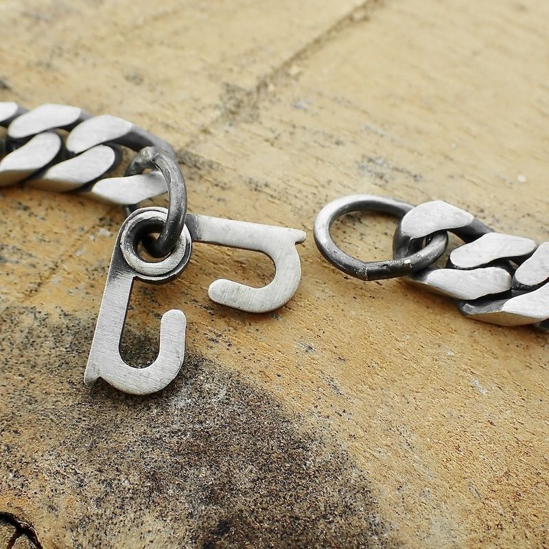 Image 4 of Silver robust gourmet link chain | 45 cm