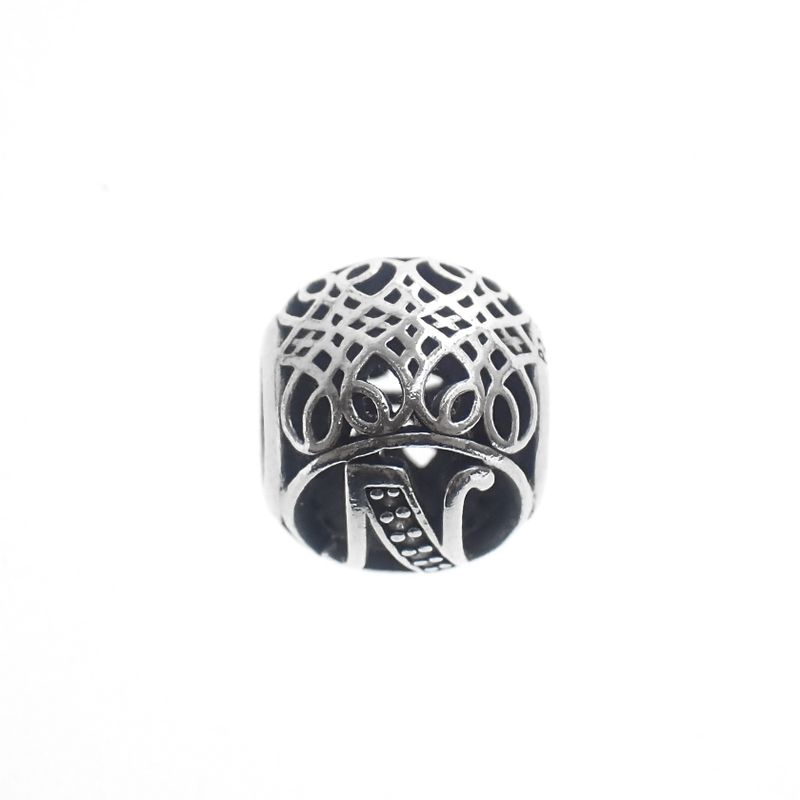 Image 3 of Pandora alphabet charm; Silver; Letter N