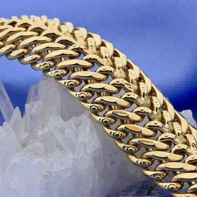 Image 2 of Gold French Gourmet Link Bracelet