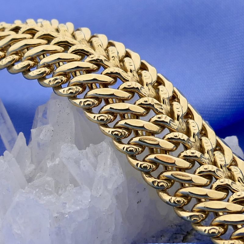 Image 2 of Gold French Gourmet Link Bracelet