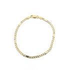 Image 3 of Two-tone gold Figaro link bracelet | 17 cm