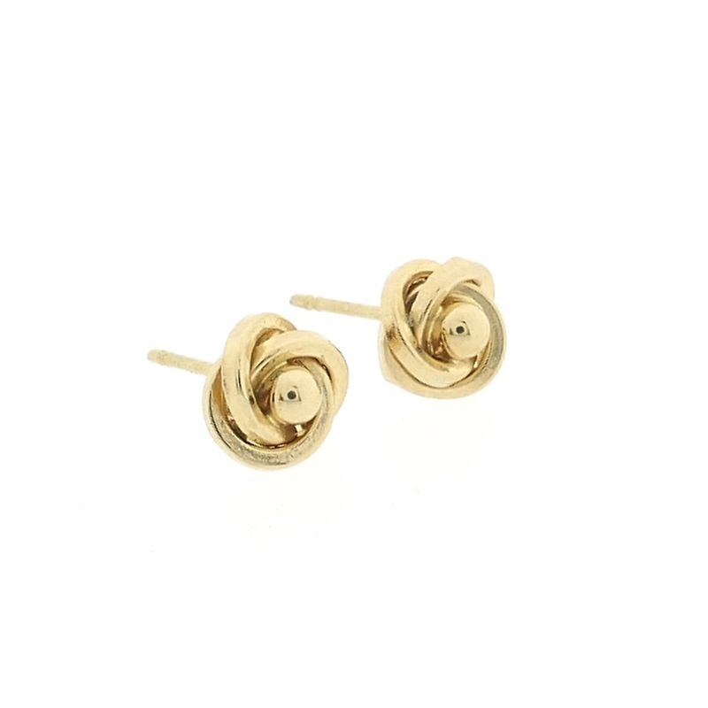 Image 6 of Vintage gold flower-shaped stud earrings