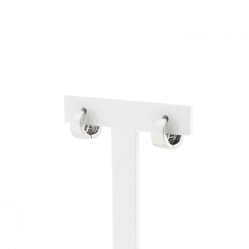 Image 4 of White Gold Tirisi Earrings with Diamonds; approx. 0.76 ct.