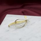 Image 6 of Two-tone gold brooch with pearl