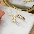 Image 2 of 8-karat bicolor parrot earrings