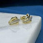 Image 2 of Two-tone gold stud earrings