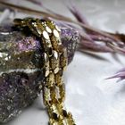 Image 2 of Vintage gold link bracelet; Flowers | 18 cm