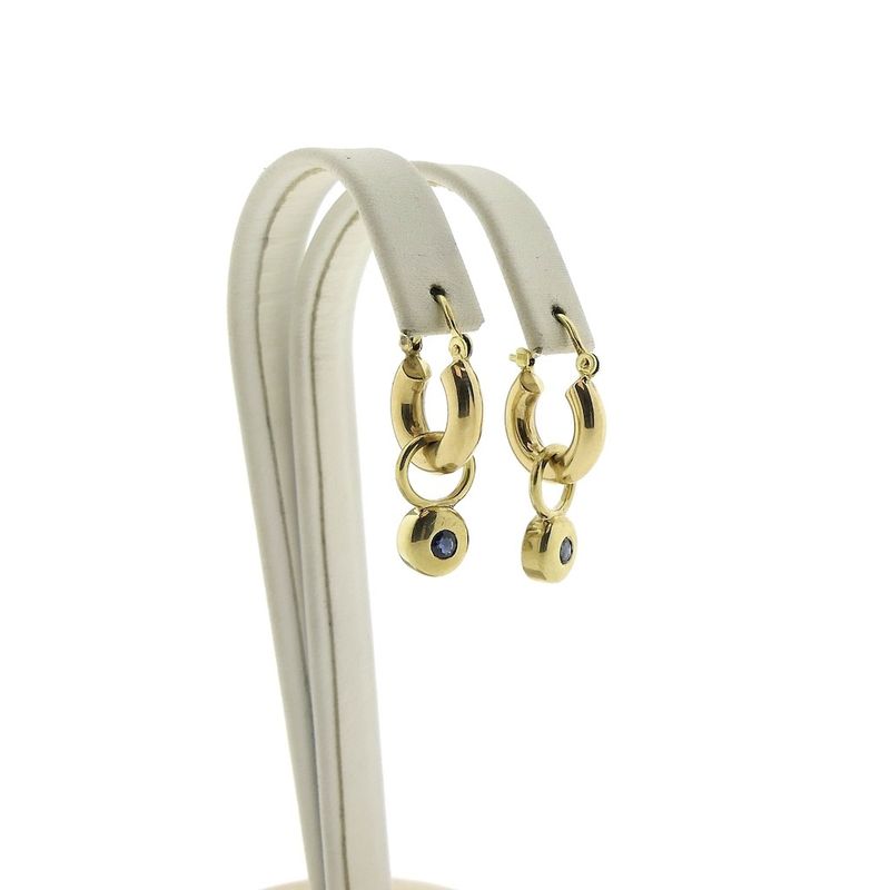Image 3 of Gold earrings with sapphire