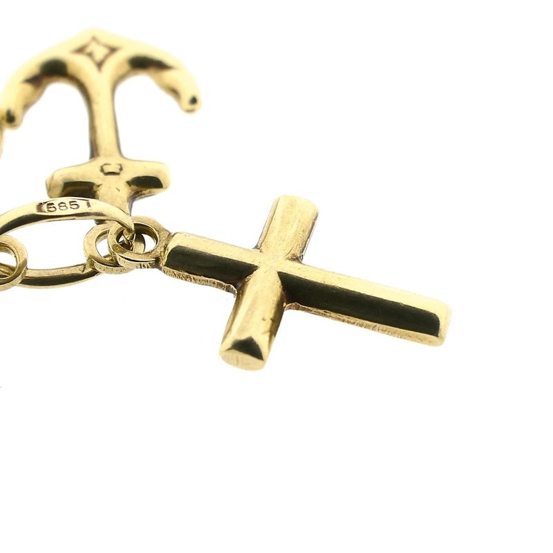 Image 6 of Gold Pendant; Faith, Hope, Love.
