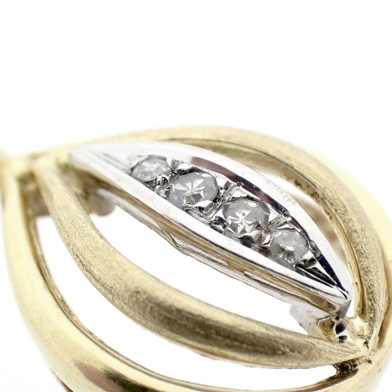 Image 4 of Golden fantasy pendant with diamond 0.03 ct.