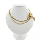 Image 9 of Antique gold sliding chain with tassels and diamond; approx. 0.05 ct.