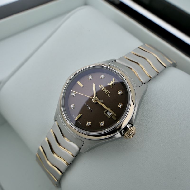 Image 11 of Ebel Wave Automatic 1216265; 18k rose gold/steel women's watch