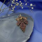 Image 2 of Gold bunch of grapes pendant with ruby