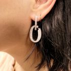 Image 7 of White gold earrings with diamonds; 1.58 ct.