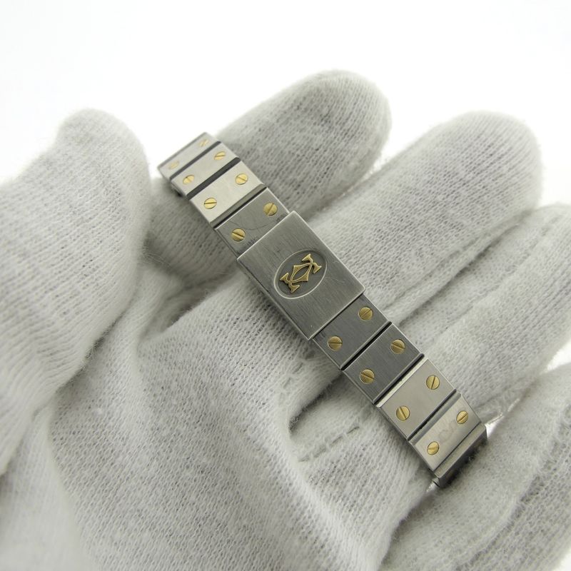 Image 15 of Cartier Santos Octagon 187903; Gold/steel ladies' watch