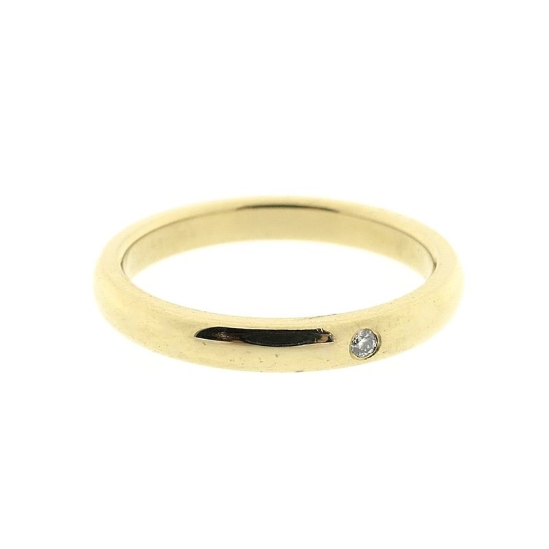 Image 4 of Gold solitaire ring with diamond | Tiffany & Co; By Elsa Peretti