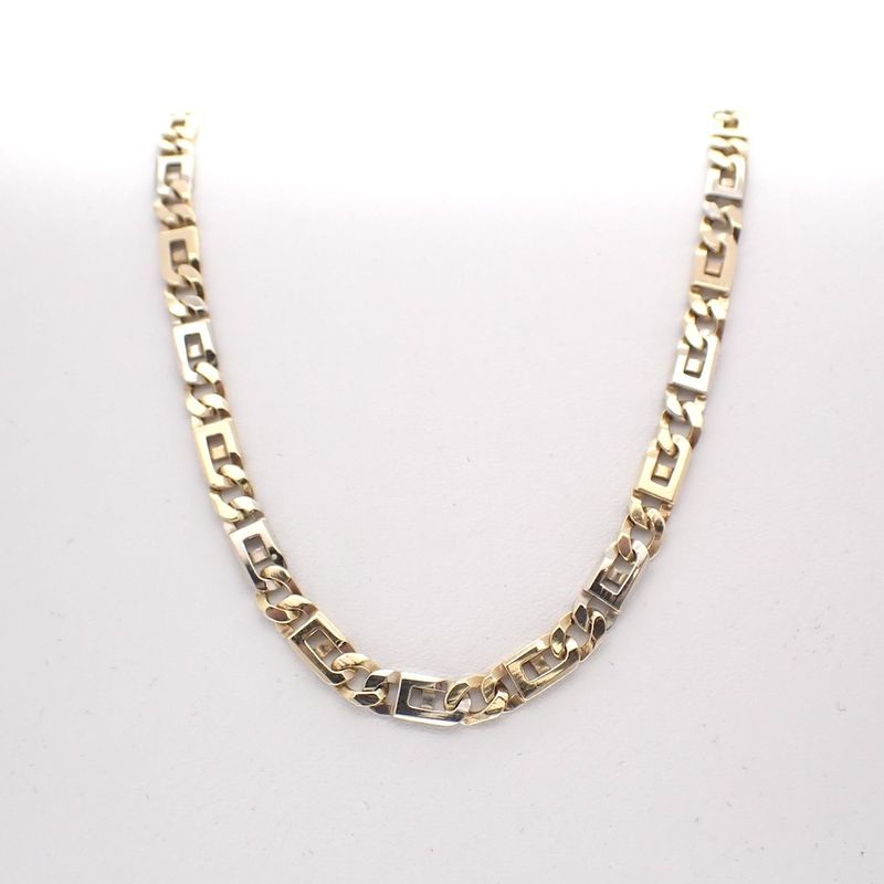 Image 5 of Exclusive; Two-tone gold link chain | 50.5 cm