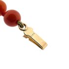 Image 8 of Blood coral bead bracelet with gold clasp
