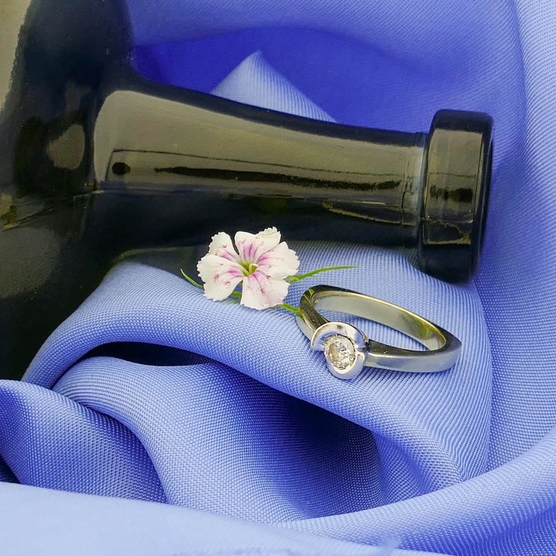 Image 2 of Two-tone gold ring with diamond | 0.22 ct.