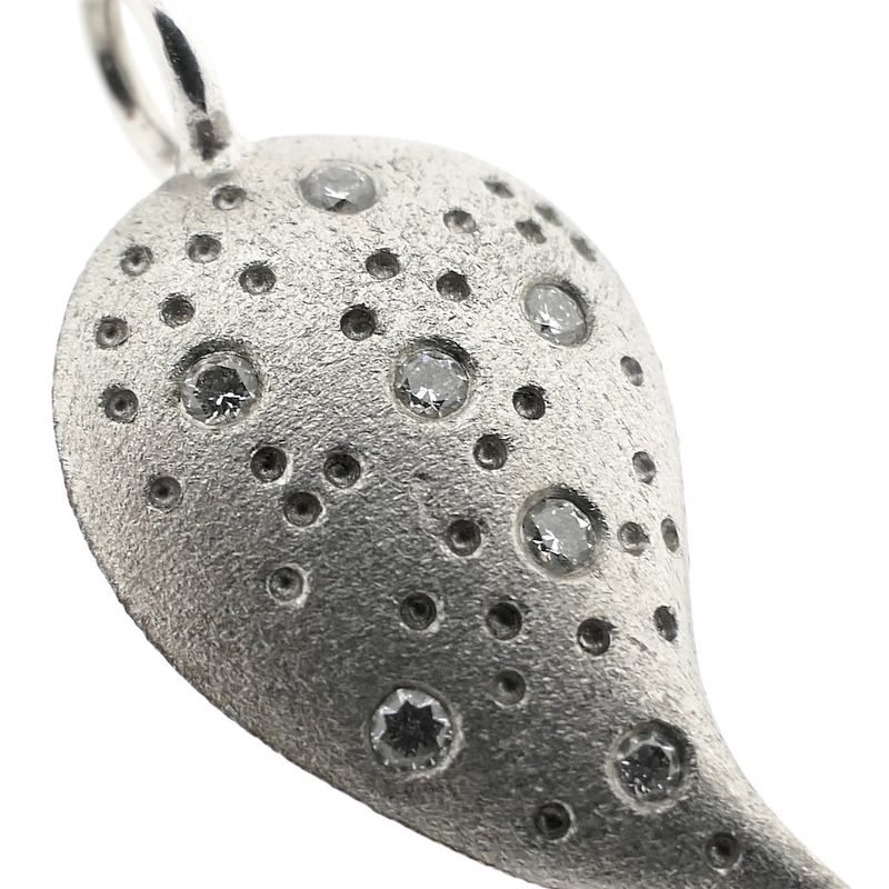 Image 4 of White gold pendant with diamonds; 0.13 ct.