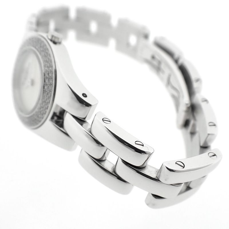 Image 8 of Baume Mercier Linea; 18k gold women's watch with diamonds and mother-of-pearl dial