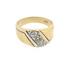 Image 3 of Two-tone gold ring with diamonds; 0.90 ct.