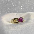 Image 2 of 18 carat gold ring with ruby ​​and diamonds