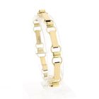 Afbeelding 1 van Gouden robuuste fantasie schakelarmband | 19 cm