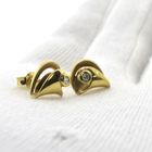 Image 9 of Gold stud earrings with diamond; 0.05 ct.