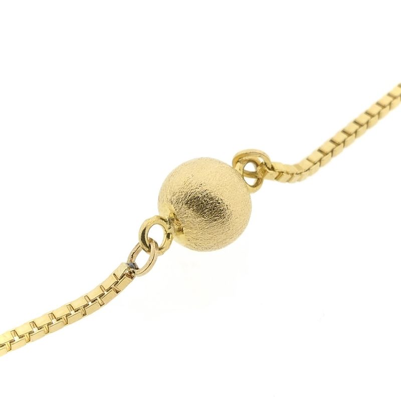 Image 9 of Long gold link chain with beads