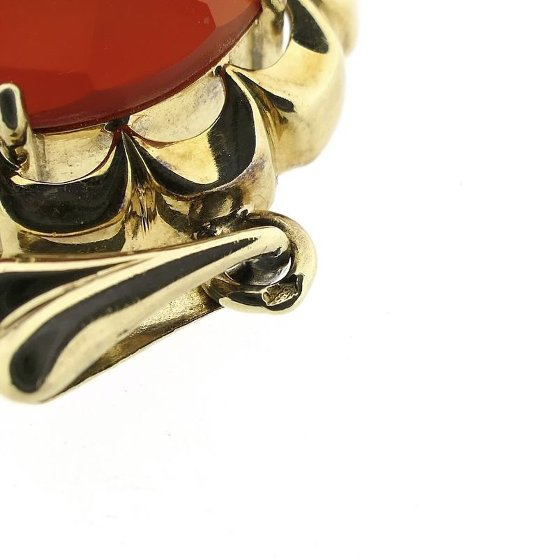 Image 8 of Vintage gold pendant with carnelian.
