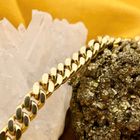 Image 2 of Flat Gourmet Link Bracelet in Yellow Gold