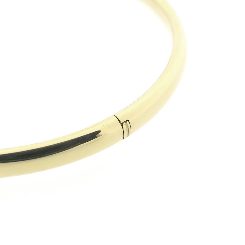 Image 4 of Gold smooth slave bracelet | Ø 60 mm