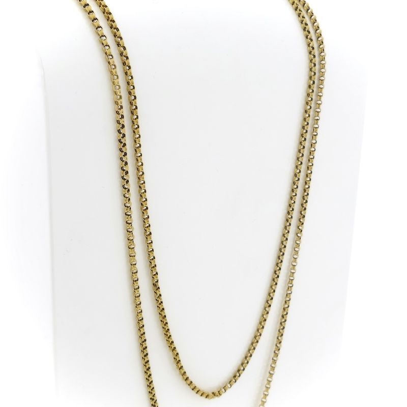 Image 3 of Antique jasseron link chain/sautoir | 146 cm