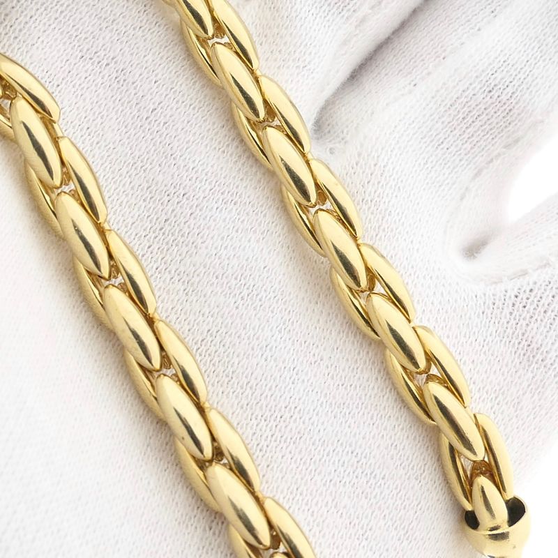 Image 8 of Golden Cardano Link Bracelet with Sapphire