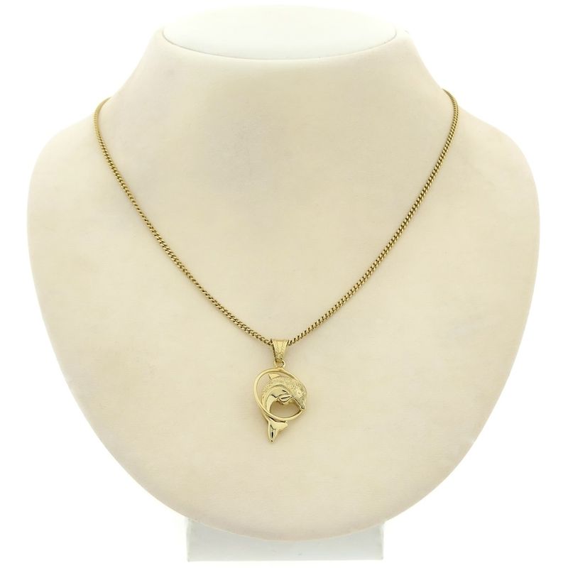 Image 8 of Golden dolphin pendant