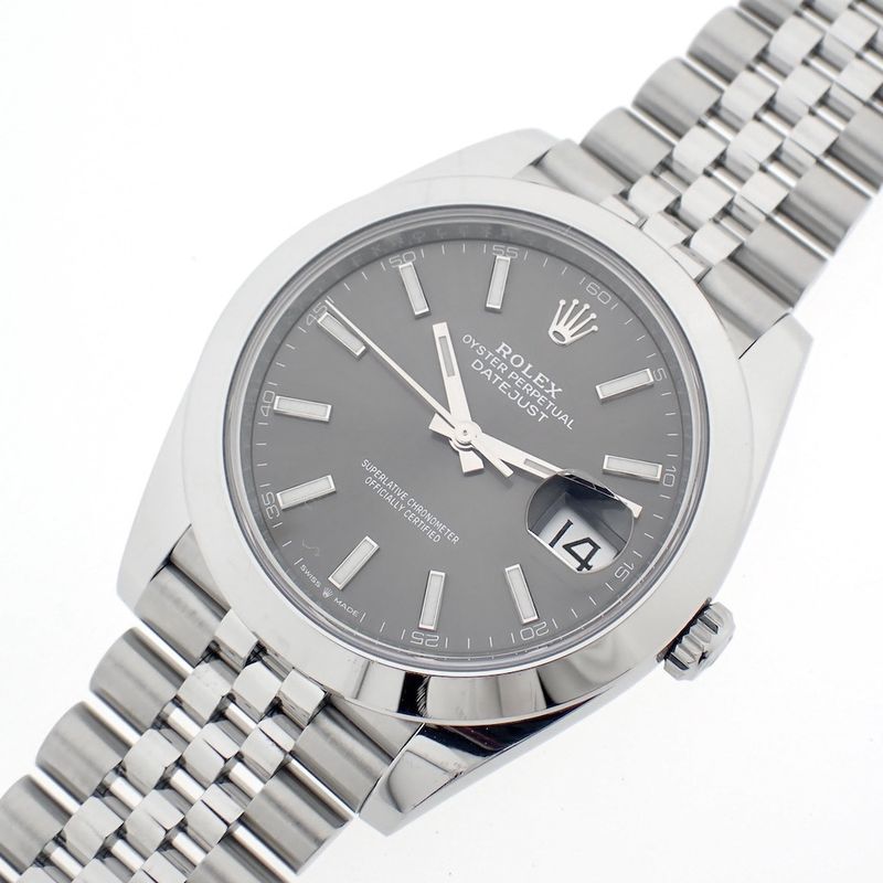 Image 3 of Rolex Datejust 126300; Men's watch with rhodium dial