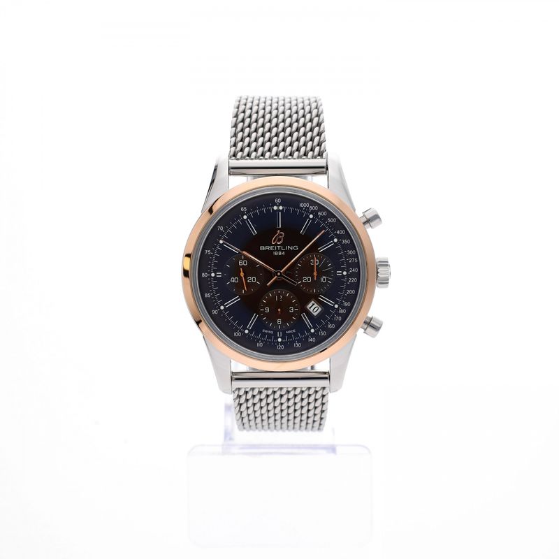 Image 1 of Breitling Transocean B01; Rosé Goud & Staal; Chronograaf heren horloge