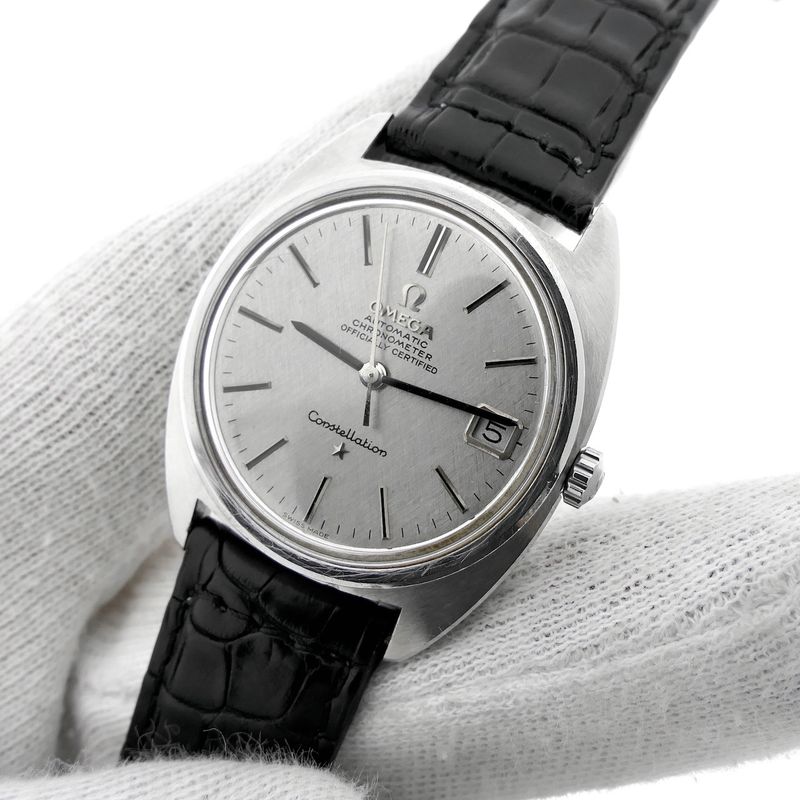 Image 5 of Omega Constellation Automatic Chronometer; Vintage horloge met 'linen' wijzerplaat