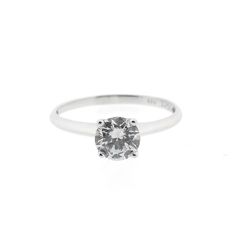 Image 3 of White gold solitaire ring with zirconia