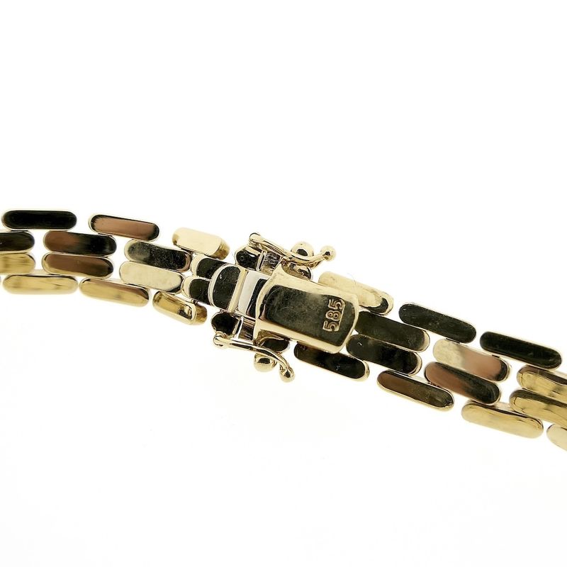 Image 8 of Gold Bismarck link bracelet
