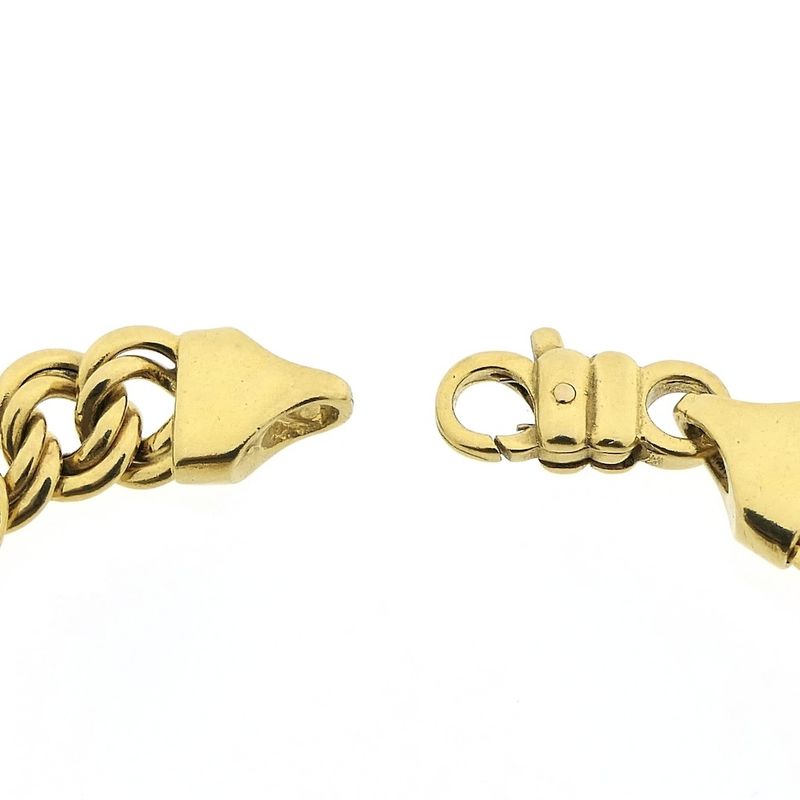 Image 6 of Gold flat Figaro/Prince of Wales bracelet