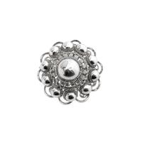 Silver Zeeland button brooch | Ø 29.1 mm