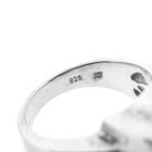 Image 5 of Silver ring with olive green zirconia stone