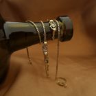 Image 2 of Golden Venetian link chain with flowers | 40 cm