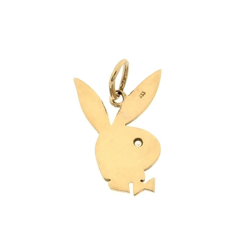 Image 6 of 8 Ct. Playboy bunny pendant with zirconia