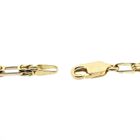 Afbeelding 3 van Bicolor gouden vierkante koningsschakel ketting | 45,5 cm