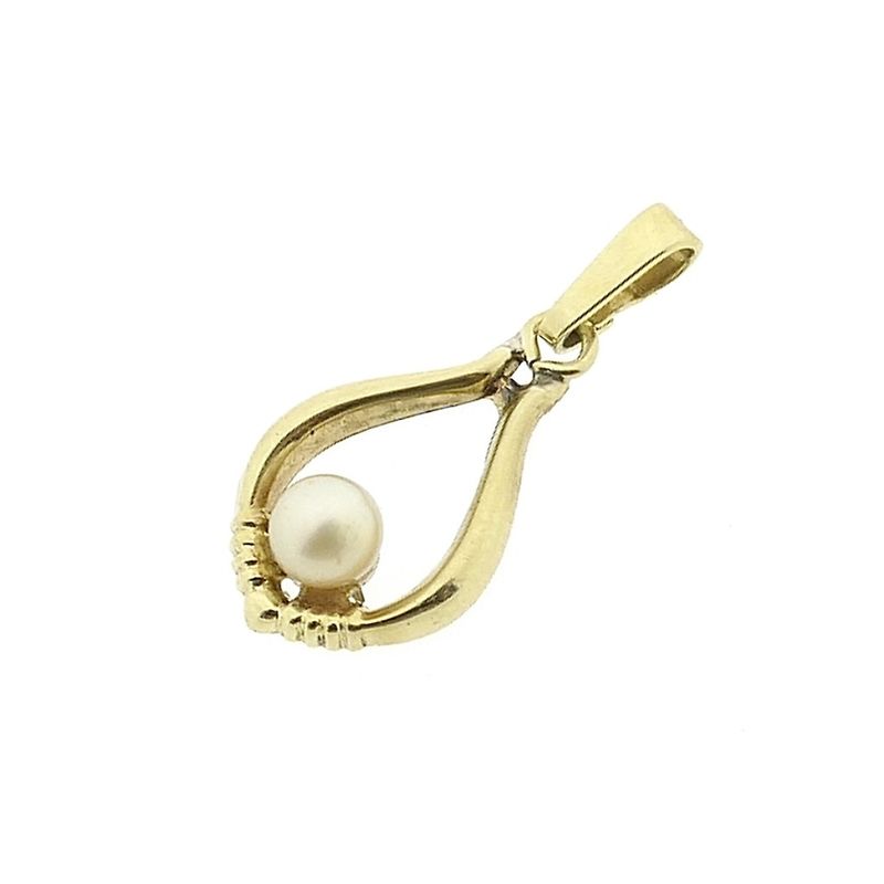 Image 9 of Gold pendant with pearl | Vintage